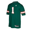 Image of #1 Miami Hurricanes Special Games Premier Football Jersey - Green 2019