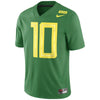 Image of #10 Oregon Ducks Mighty Oregon Game Football Jersey – Apple Green 2019