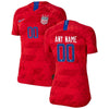Image of USWNT Women's 2019 Away Vapor Custom Jersey – Red 2019
