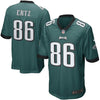 Image of Zach Ertz Philadelphia Eagles Youth Team Color Game Jersey - Midnight Green 2019