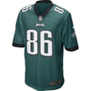 Image of Zach Ertz Philadelphia Eagles Youth Team Color Game Jersey - Midnight Green 2019