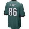 Image of Zach Ertz Philadelphia Eagles Youth Team Color Game Jersey - Midnight Green 2019