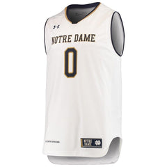 #0 Notre Dame Fighting Irish Under Armour Replica Basketball Jerseys - White 2019