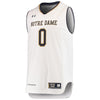 Image of #0 Notre Dame Fighting Irish Under Armour Replica Basketball Jerseys - White 2019