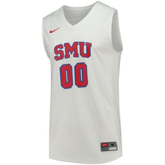 #00 SMU Mustangs Performance Basketball Jersey - White 2019