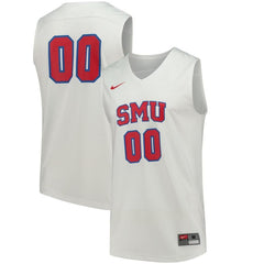 #00 SMU Mustangs Performance Basketball Jersey - White 2019