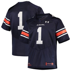 #1 Auburn Tigers Under Armour Premier Football Jersey – Navy 2019