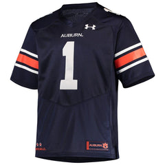 #1 Auburn Tigers Under Armour Premier Football Jersey – Navy 2019