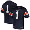 Image of #1 Auburn Tigers Under Armour Team Replica Football Jersey – Navy 2019