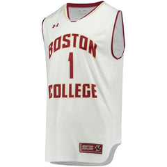 #1 Boston College Eagles Under Armour Replica Performance Basketball Jersey – White 2019