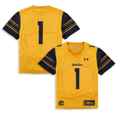 #1 Cal Bears Under Armour Youth Finished Replica Jersey – Gold 2019