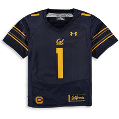 #1 Cal Bears Under Armour Youth Finished Replica Jersey – Navy 2019