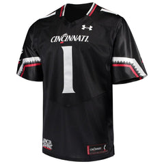 #1 Cincinnati Bearcats Under Armour Premier Football Jersey – Black 2019