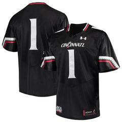 #1 Cincinnati Bearcats Under Armour Premier Football Jersey – Black 2019