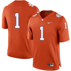 #1 Clemson Tigers Football Game Jersey – Orange 2019