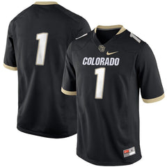 #1 Colorado Buffaloes Football Game Jersey – Black 2019