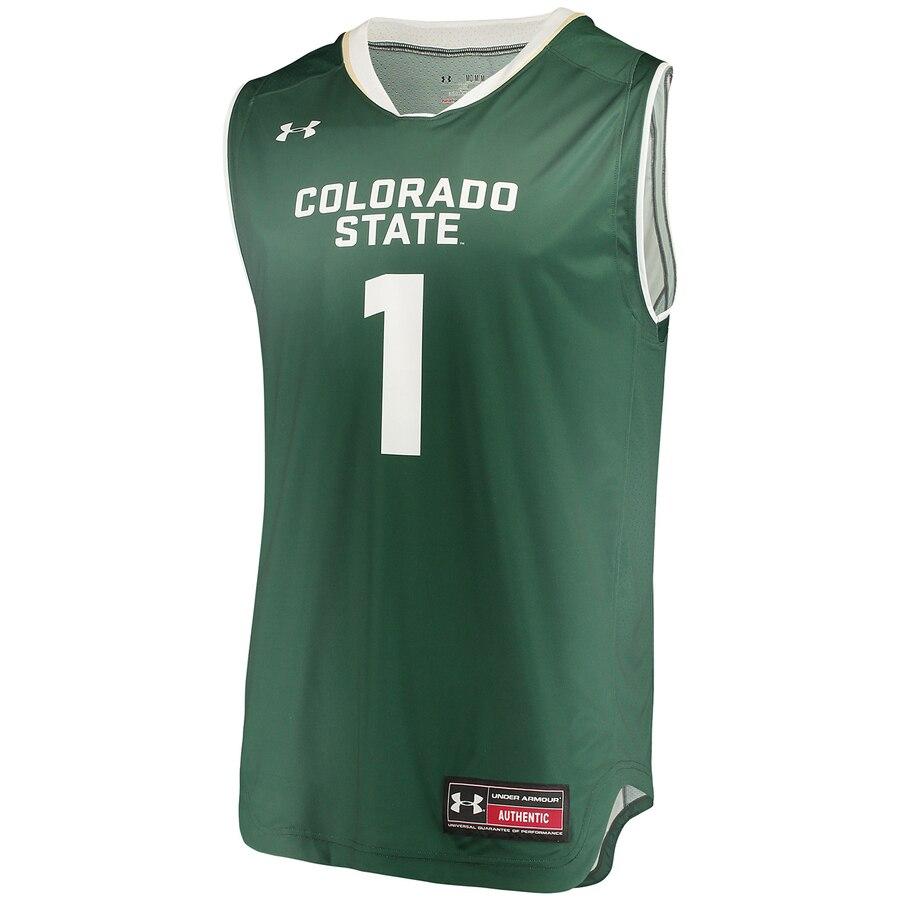 #1 Colorado State Rams Under Armour Replica Performance Basketball Jersey – Green 2019