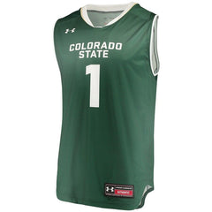 #1 Colorado State Rams Under Armour Replica Performance Basketball Jersey – Green 2019