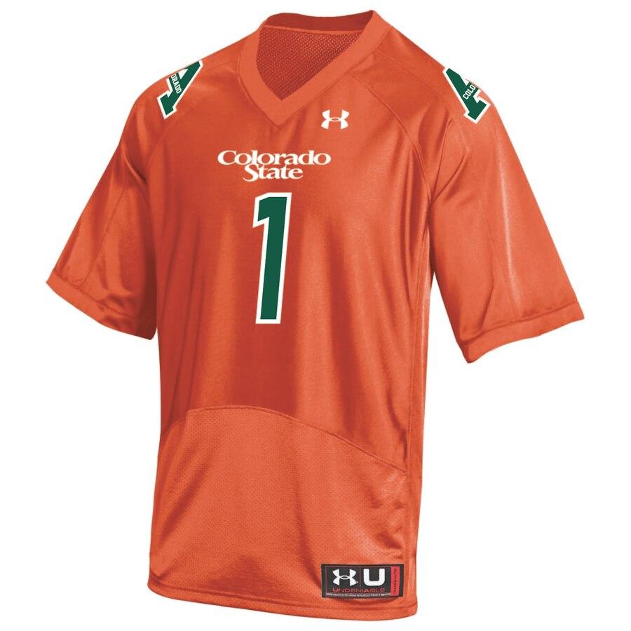#1 Colorado State Rams Under Armour Throwback Replica Football Jersey - Orange 2019