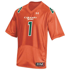 #1 Colorado State Rams Under Armour Throwback Replica Football Jersey - Orange 2019