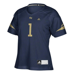 #1 GA Tech Yellow Jackets Women's Replica Football Jersey – Navy 2019