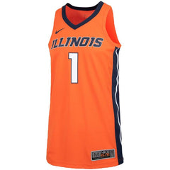 #1 Illinois Fighting Illini Replica Basketball Jersey – Orange 2019