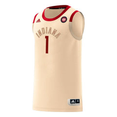 #1 Indiana Hoosiers  Harlem Renaissance Swingman Jersey – Cream 2019