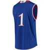 Image of #1 Kansas Jayhawks  Replica Basketball Jersey – Royal 2019