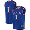 Image of #1 Kansas Jayhawks  Replica Basketball Jersey – Royal 2019