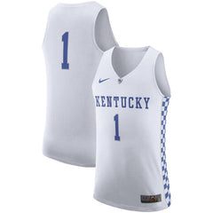 #1 Kentucky Wildcats Basketball Jersey - White 2019