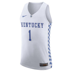 #1 Kentucky Wildcats Basketball Jersey - White 2019