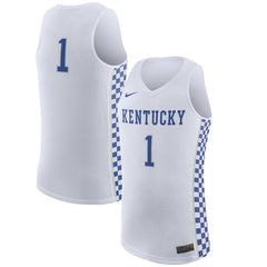 #1 Kentucky Wildcats Replica Basketball Jersey - White 2019