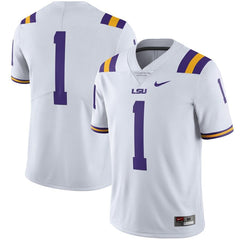 #1 LSU Tigers Limited Football Jersey - White 2019