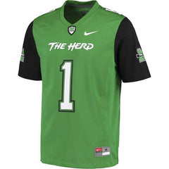 #1 Marshall Thundering Herd Replica Game Jersey - Kelly Green 2019