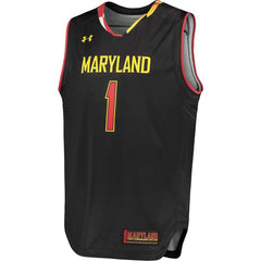 #1 Maryland Terrapins Under Armour Replica Basketball Performance Jersey - Black 2019