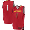 Image of #1 Maryland Terrapins Under Armour Replica Basketball Performance Jersey - Red 2019