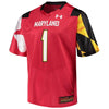 Image of #1 Maryland Terrapins Under Armour Team Replica Football Jersey – Red 2019