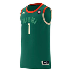 #1 Miami Hurricanes  Harlem Renaissance Swingman Jersey – Green 2019