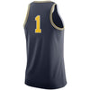 Image of #1 Michigan Wolverines Jordan Brand Basketball Jersey – Navy 2019