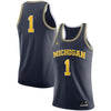 Image of #1 Michigan Wolverines Jordan Brand Basketball Jersey – Navy 2019