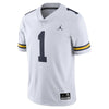 Image of #1 Michigan Wolverines Limited Football Jersey - White 2019