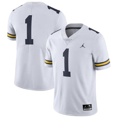 #1 Michigan Wolverines Limited Football Jersey - White 2019