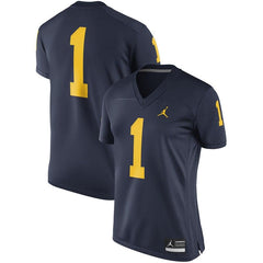 #1 Michigan Wolverines Women's Game Replica Football Jersey - Navy 2019