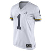 Image of #1 Michigan Wolverines Women's Game Replica Football Jersey - White 2019