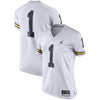 Image of #1 Michigan Wolverines Women's Game Replica Football Jersey - White 2019