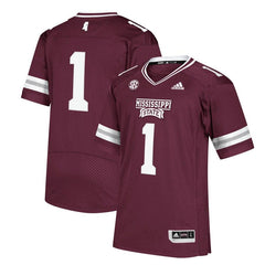 #1 Mississippi State Bulldogs  Premier Jersey - Maroon 2019