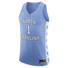 Image of #1 North Carolina Tar Heels Jordan Brand Basketball Jersey - Carolina Blue 2019