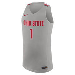 #1 Ohio State Buckeyes College Basketball Replica Jersey – Gray 2019