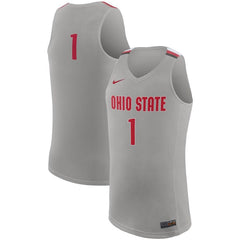 #1 Ohio State Buckeyes College Basketball Replica Jersey – Gray 2019