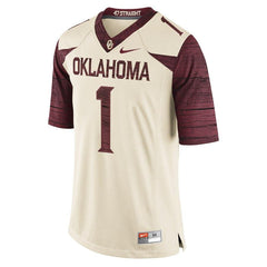 #1 Oklahoma Sooners Limited Football Jersey - Cream 2019